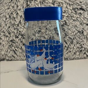 Blue Goose Glass Jar with Lid